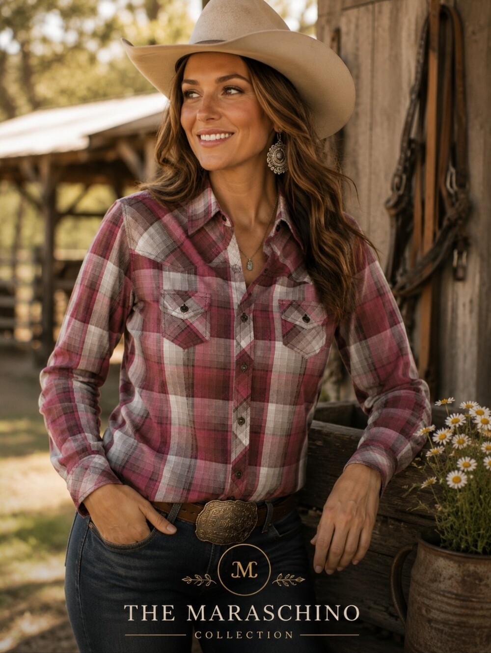 Cruel Girl Pink Shimmer Western Cowgirl Shirt | XXL